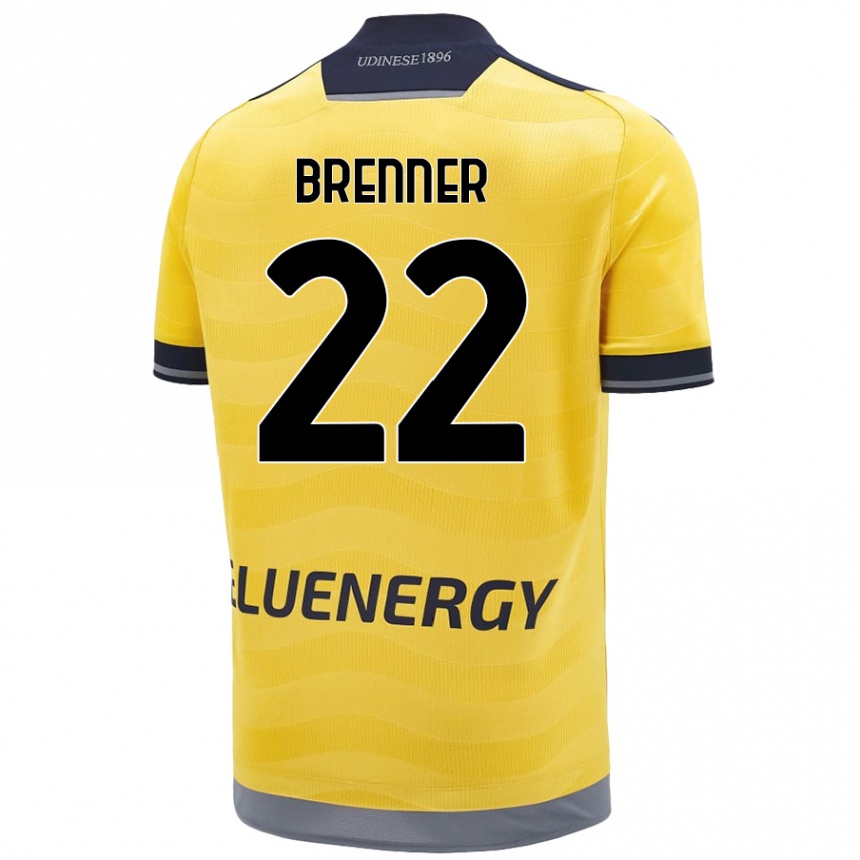 Enfant Football Maillot Brenner #22 Doré Tenues Extérieur 2024/25