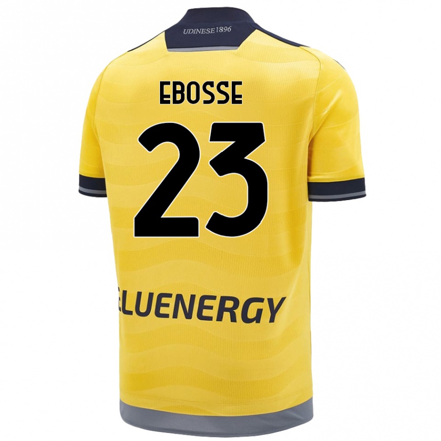 Enfant Football Maillot Enzo Ebosse #23 Doré Tenues Extérieur 2024/25