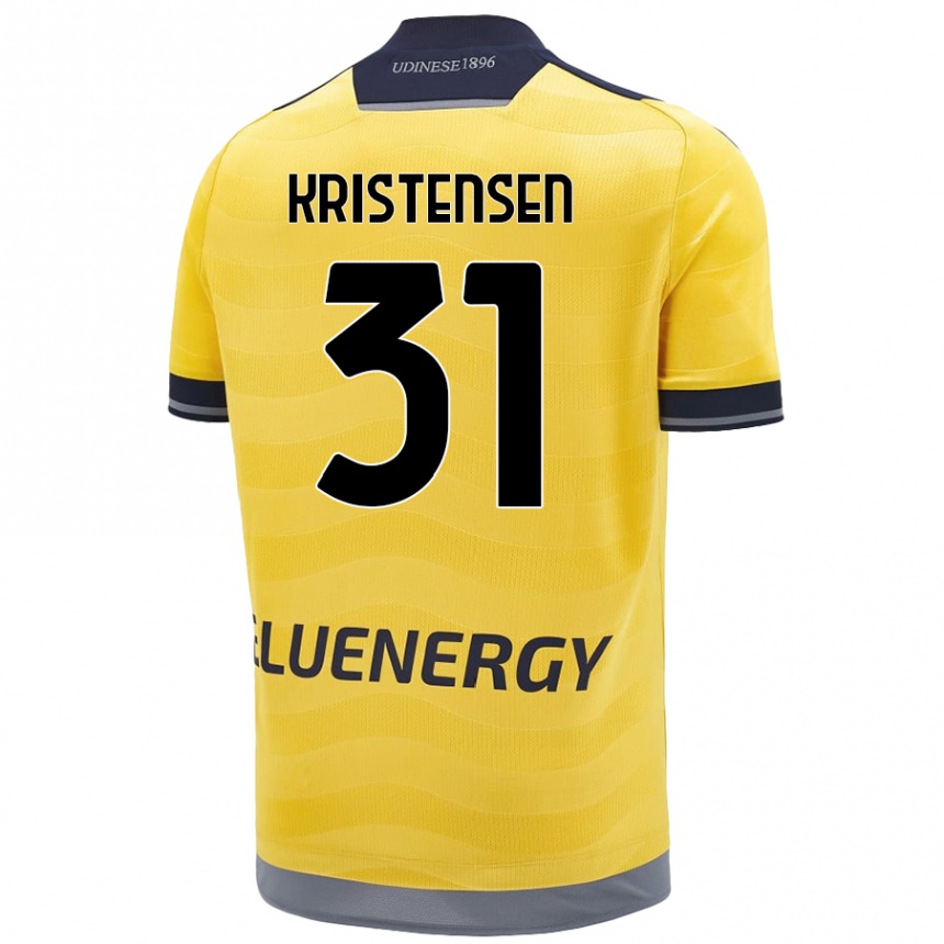 Enfant Football Maillot Thomas Kristensen #31 Doré Tenues Extérieur 2024/25