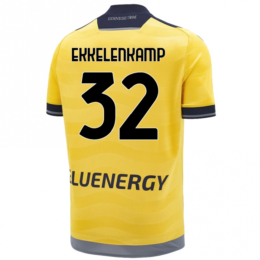 Enfant Football Maillot Jurgen Ekkelenkamp #32 Doré Tenues Extérieur 2024/25