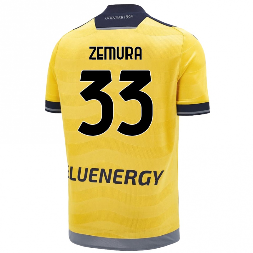 Enfant Football Maillot Jordan Zemura #33 Doré Tenues Extérieur 2024/25