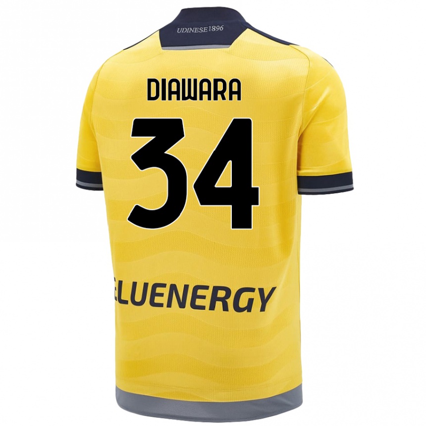 Enfant Football Maillot Sekou Diawara #34 Doré Tenues Extérieur 2024/25