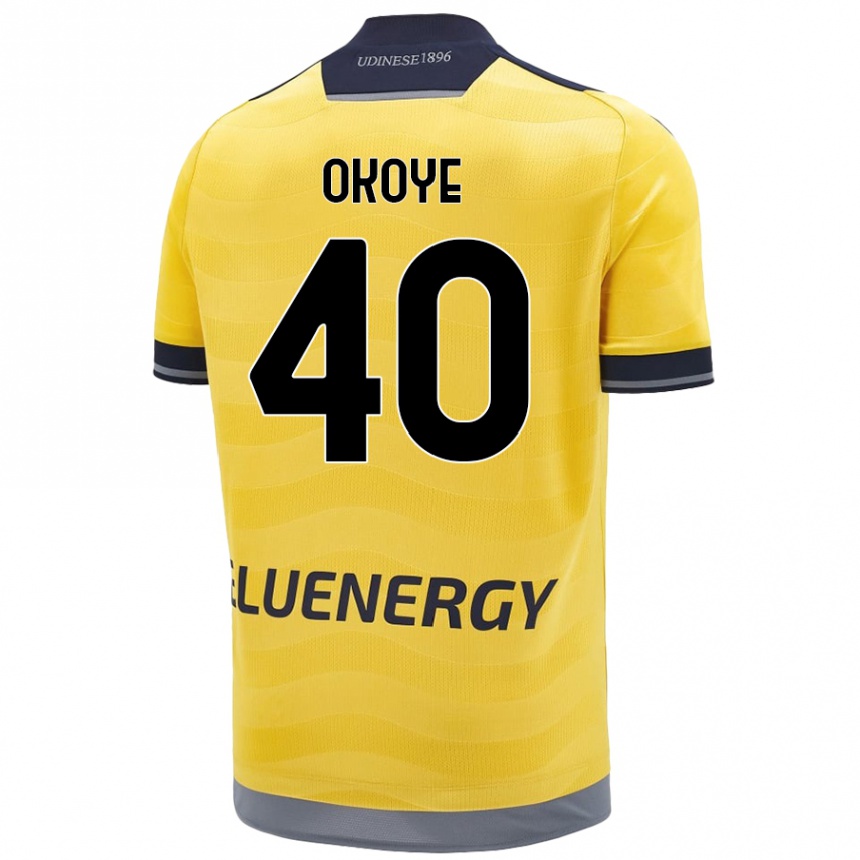 Enfant Football Maillot Maduka Okoye #40 Doré Tenues Extérieur 2024/25