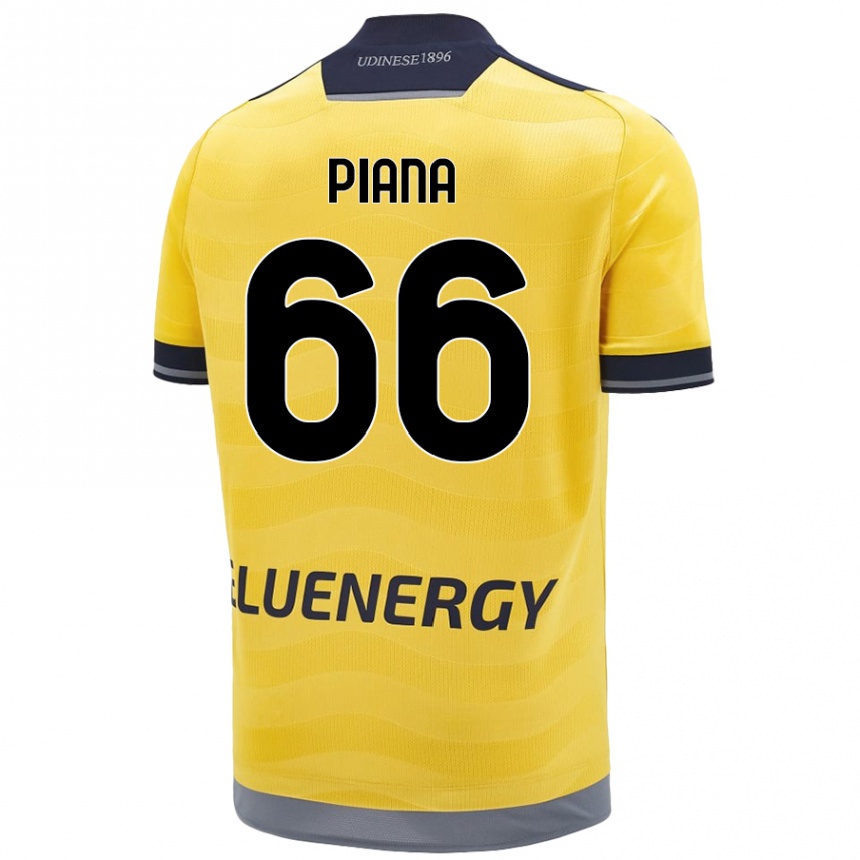 Enfant Football Maillot Edoardo Piana #66 Doré Tenues Extérieur 2024/25