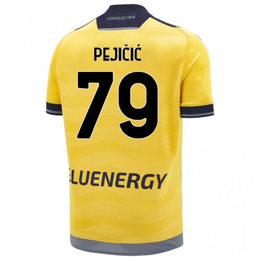 Enfant Football Maillot David Pejičić #79 Doré Tenues Extérieur 2024/25