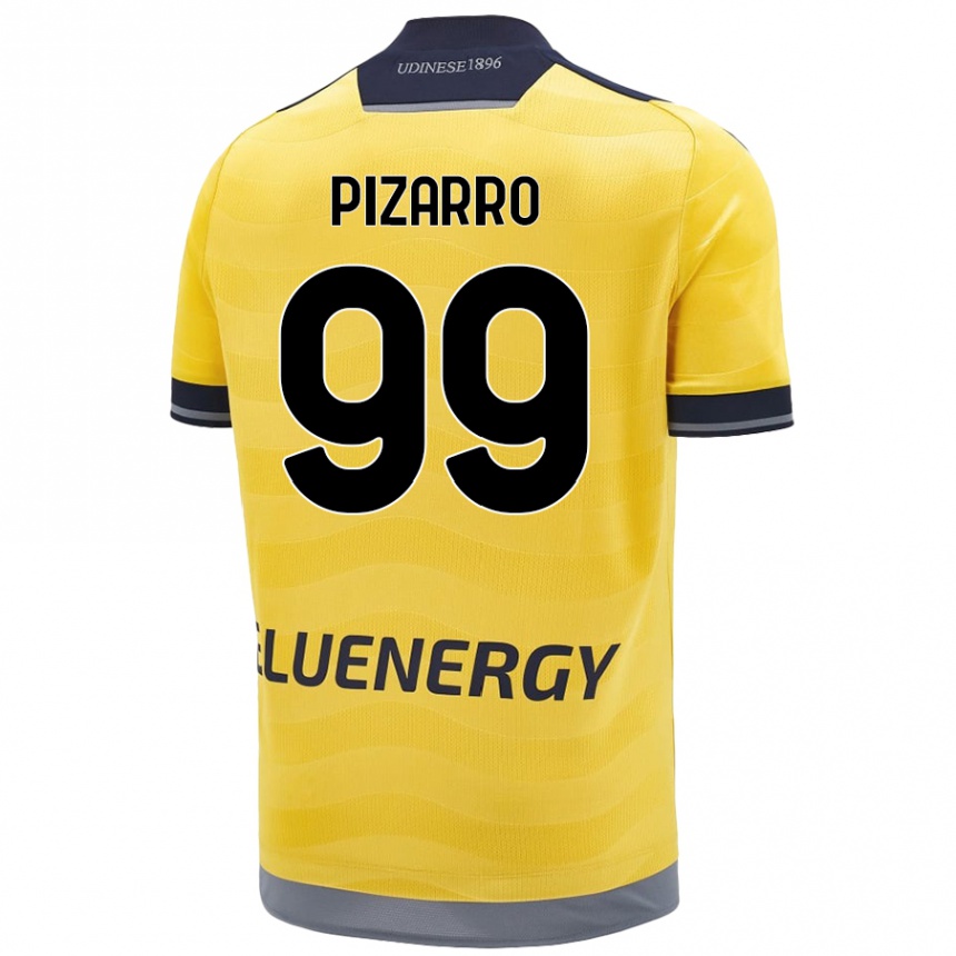 Enfant Football Maillot Damián Pizarro #99 Doré Tenues Extérieur 2024/25