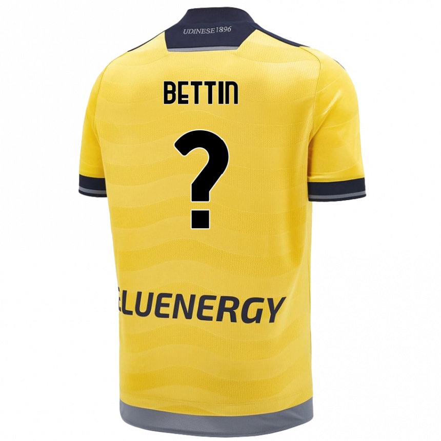 Enfant Football Maillot Matteo Bettin #0 Doré Tenues Extérieur 2024/25