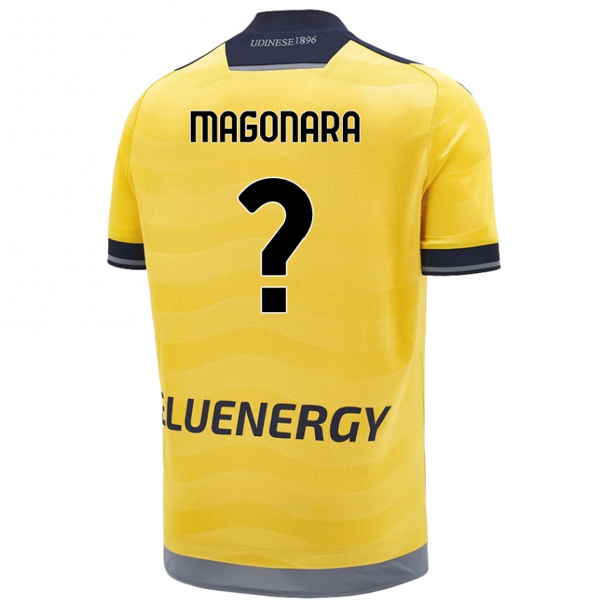 Enfant Football Maillot Matteo Magonara #0 Doré Tenues Extérieur 2024/25