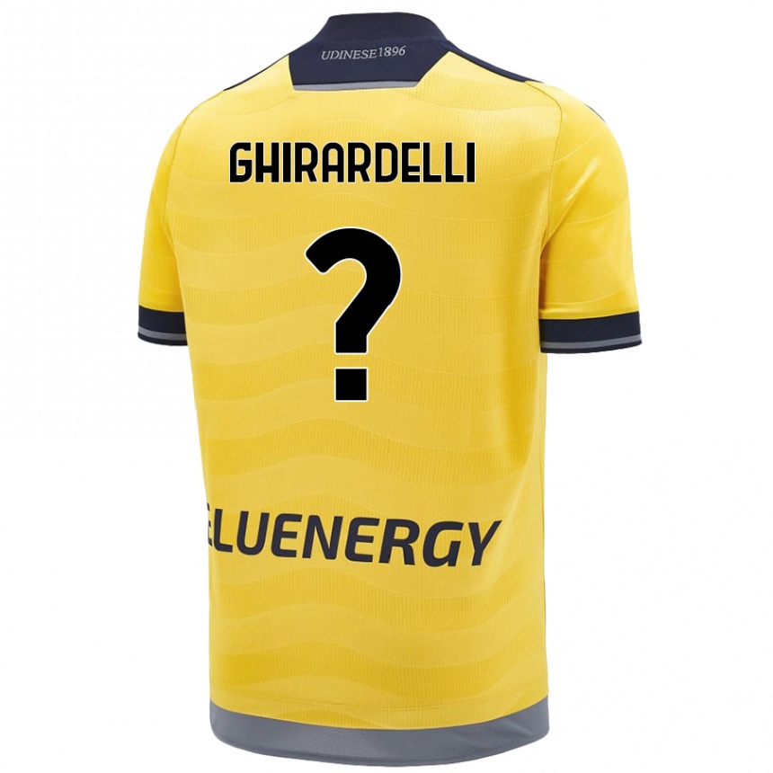 Enfant Football Maillot Davide Ghirardelli #0 Doré Tenues Extérieur 2024/25