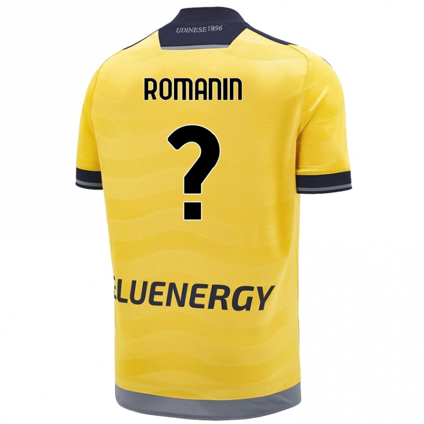 Enfant Football Maillot Mattia Romanin #0 Doré Tenues Extérieur 2024/25