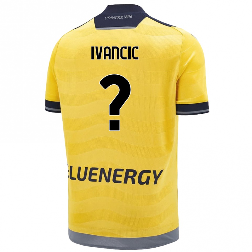 Enfant Football Maillot Val Ivancic #0 Doré Tenues Extérieur 2024/25