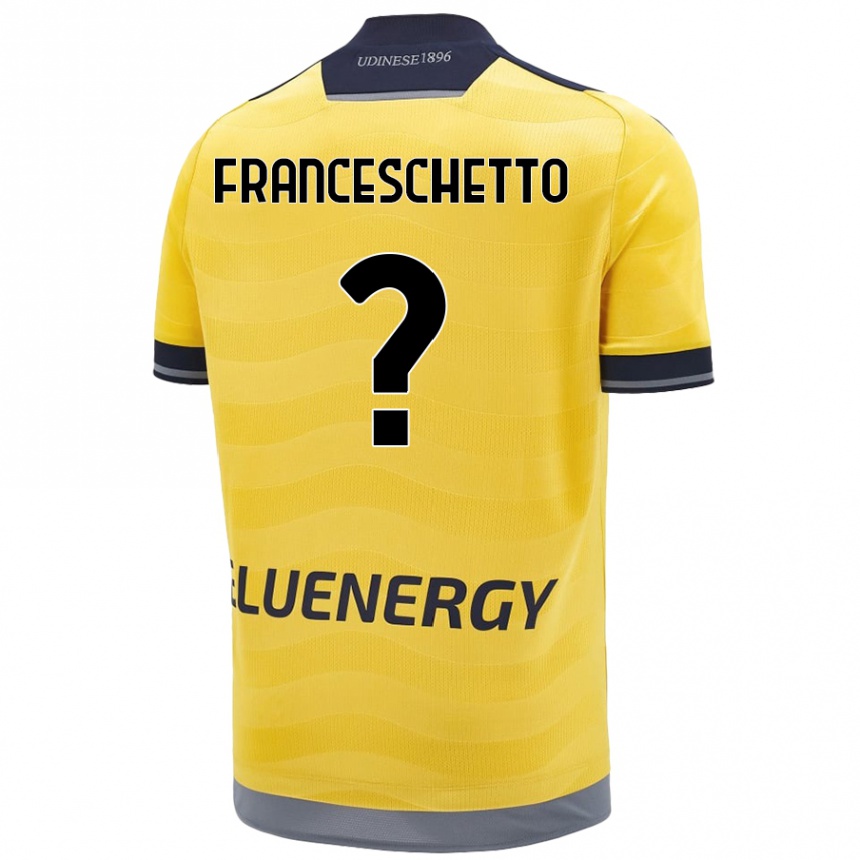 Enfant Football Maillot Mattia Franceschetto #0 Doré Tenues Extérieur 2024/25