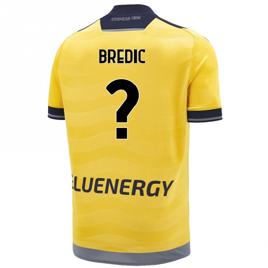 Enfant Football Maillot Shayron Bredic #0 Doré Tenues Extérieur 2024/25