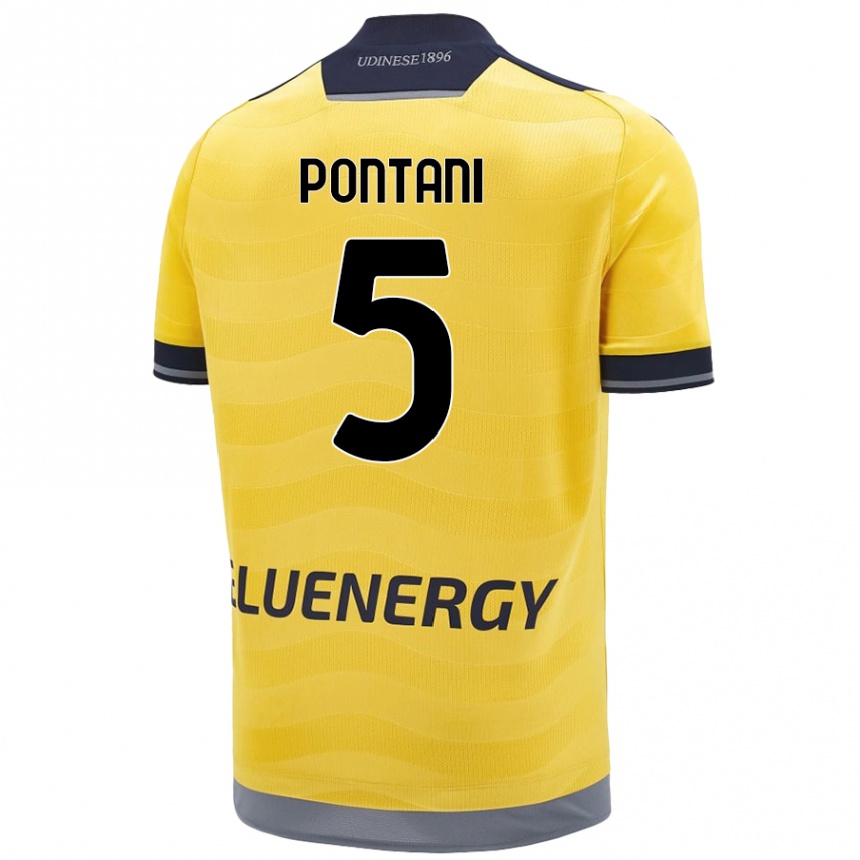 Enfant Football Maillot Leonardo Pontani #5 Doré Tenues Extérieur 2024/25