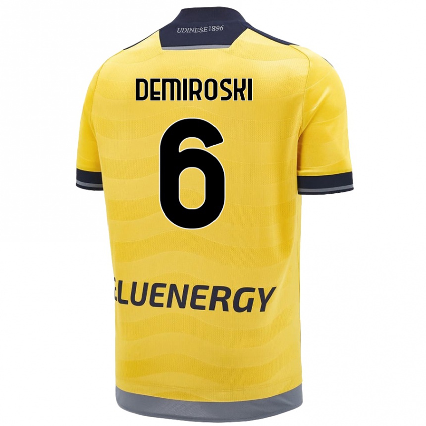 Enfant Football Maillot Shenol Demiroski #6 Doré Tenues Extérieur 2024/25