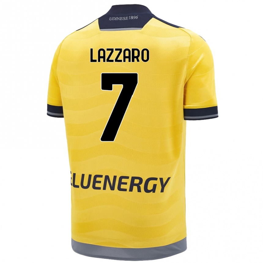 Enfant Football Maillot Davide Lazzaro #7 Doré Tenues Extérieur 2024/25