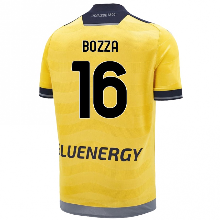 Enfant Football Maillot Mattia Bozza #16 Doré Tenues Extérieur 2024/25