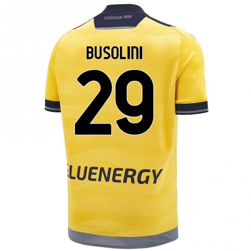 Enfant Football Maillot Alessandro Busolini #29 Doré Tenues Extérieur 2024/25