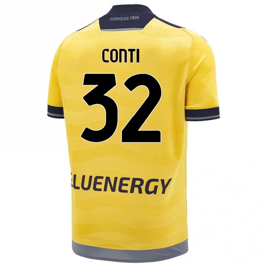 Enfant Football Maillot Manuel Conti #32 Doré Tenues Extérieur 2024/25