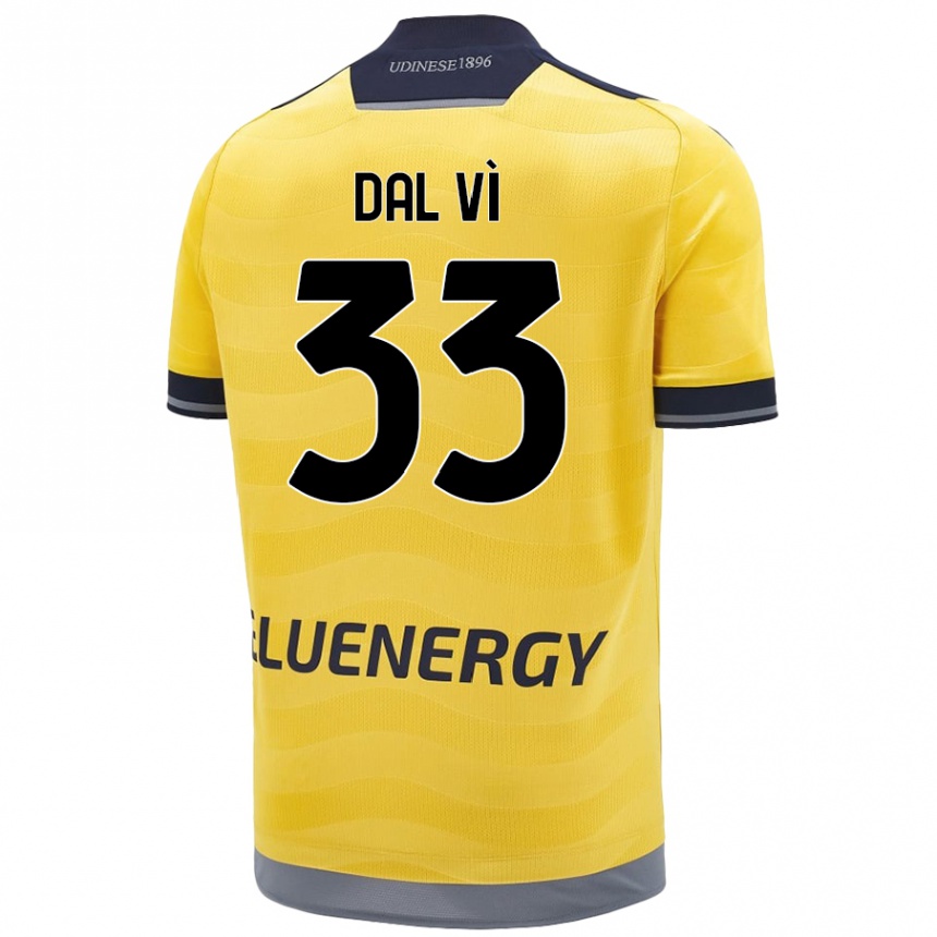 Enfant Football Maillot Matteo Dal Vì #33 Doré Tenues Extérieur 2024/25