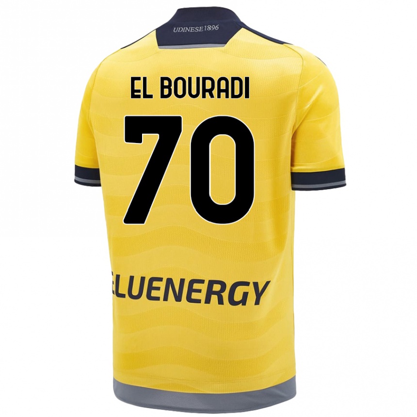 Enfant Football Maillot Walid El Bouradi #70 Doré Tenues Extérieur 2024/25