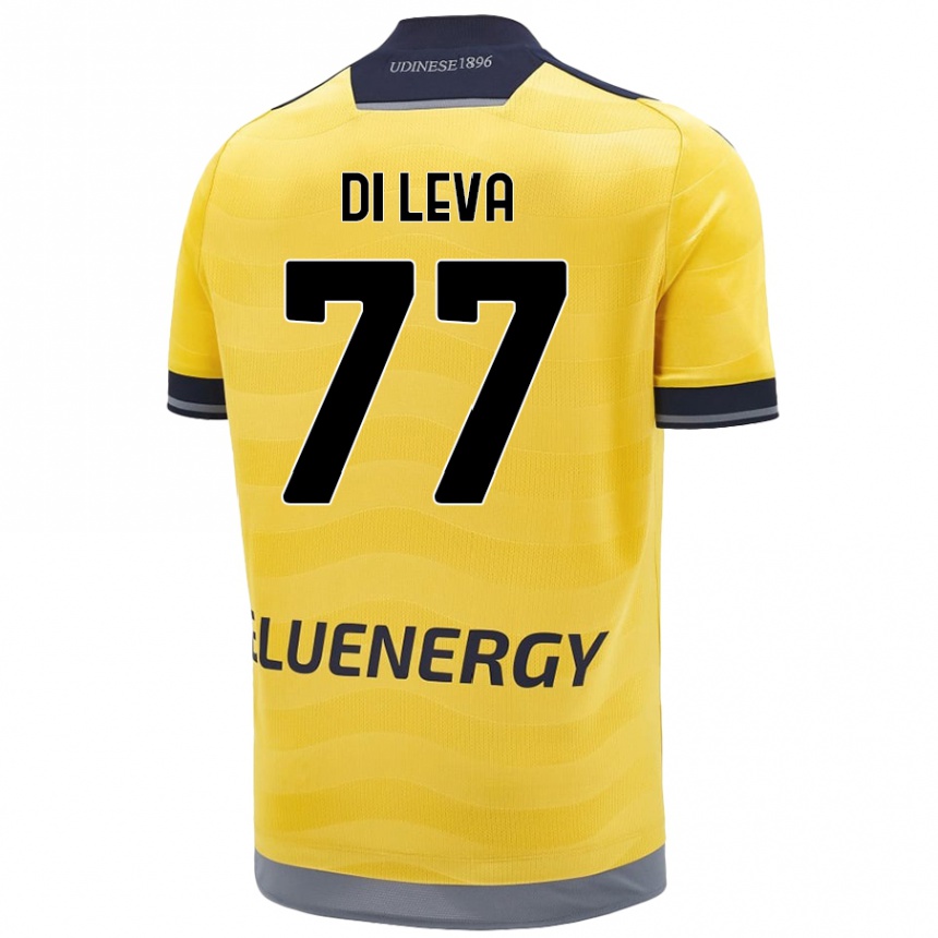 Enfant Football Maillot Vincenzo Di Leva #77 Doré Tenues Extérieur 2024/25