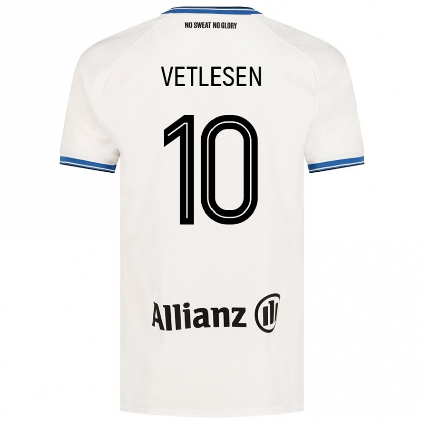 Enfant Football Maillot Hugo Vetlesen #10 Blanc Tenues Extérieur 2024/25