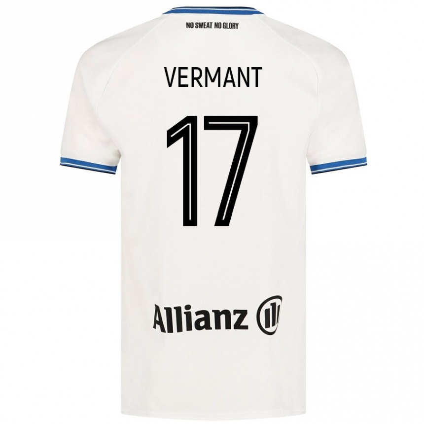 Enfant Football Maillot Romeo Vermant #17 Blanc Tenues Extérieur 2024/25