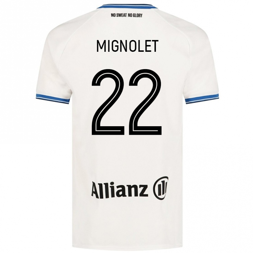 Enfant Football Maillot Simon Mignolet #22 Blanc Tenues Extérieur 2024/25