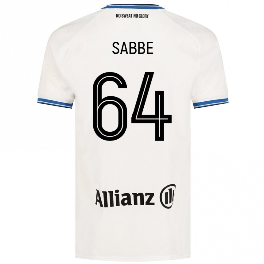 Enfant Football Maillot Kyriani Sabbe #64 Blanc Tenues Extérieur 2024/25