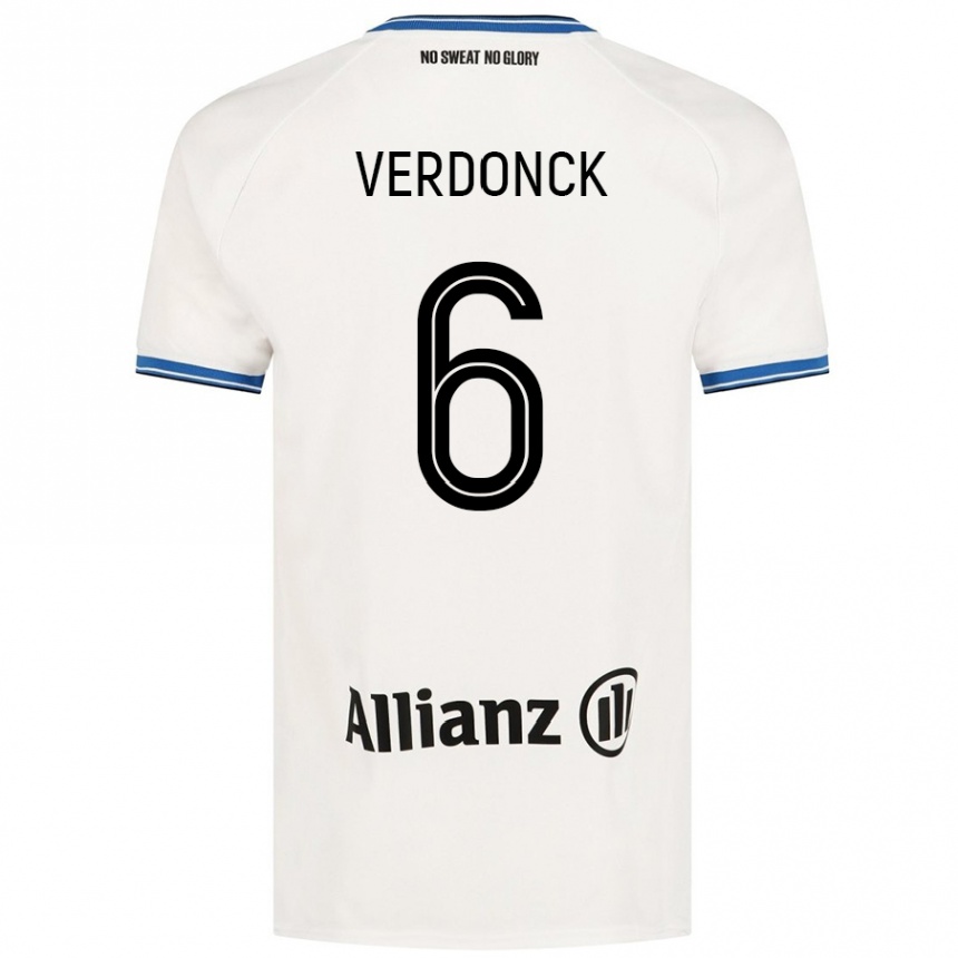 Enfant Football Maillot Saar Verdonck #6 Blanc Tenues Extérieur 2024/25