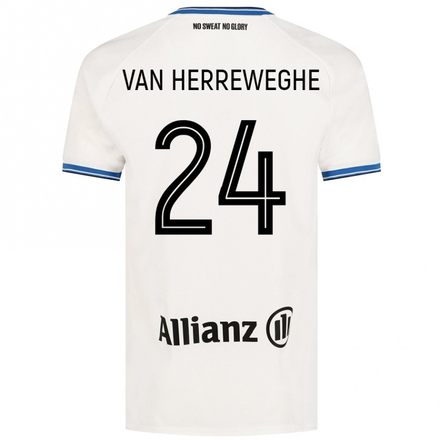 Enfant Football Maillot Febe Van Herreweghe #24 Blanc Tenues Extérieur 2024/25