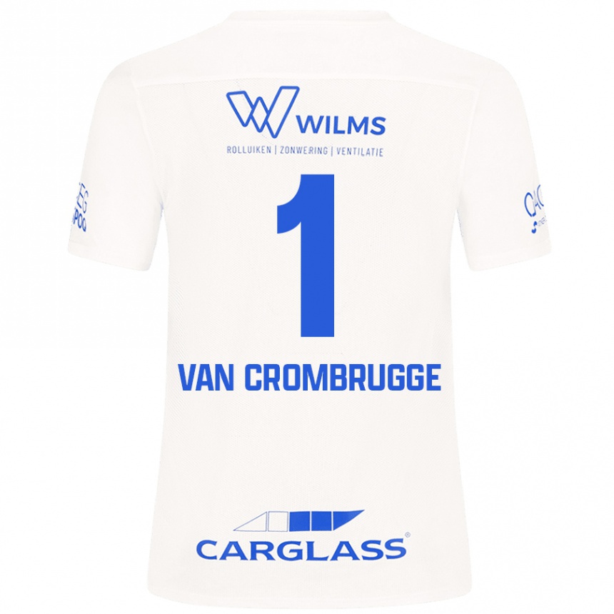 Enfant Football Maillot Hendrik Van Crombrugge #1 Blanc Tenues Extérieur 2024/25