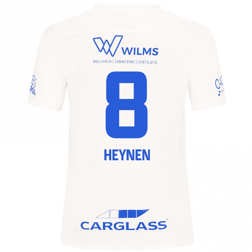 Enfant Football Maillot Bryan Heynen #8 Blanc Tenues Extérieur 2024/25