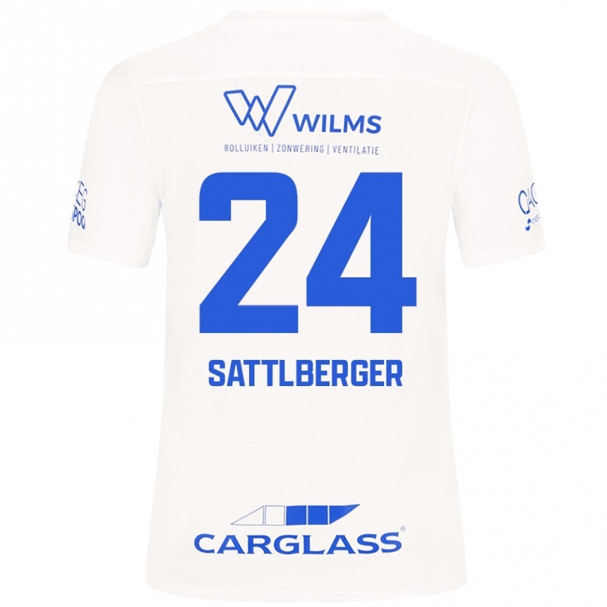 Enfant Football Maillot Nikolas Sattlberger #24 Blanc Tenues Extérieur 2024/25