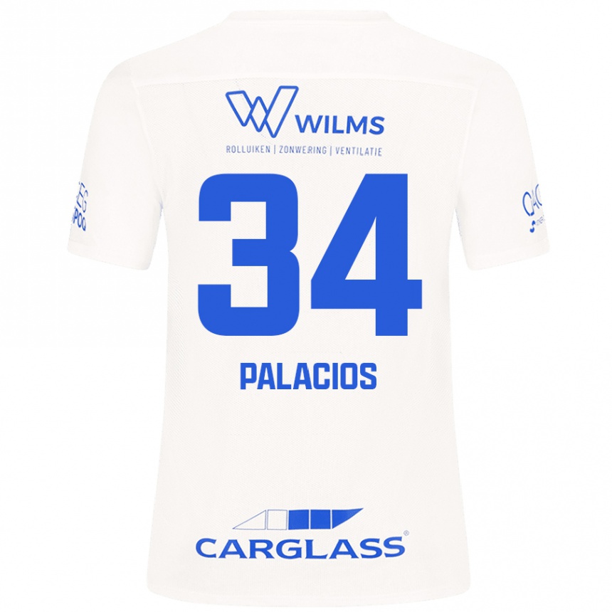 Enfant Football Maillot Adrián Palacios #34 Blanc Tenues Extérieur 2024/25