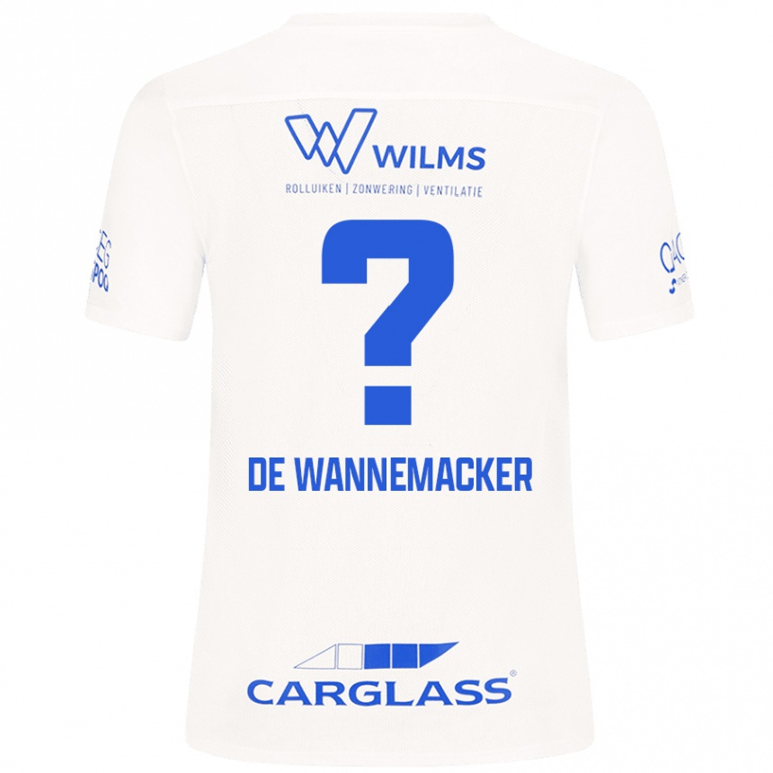 Enfant Football Maillot August De Wannemacker #0 Blanc Tenues Extérieur 2024/25