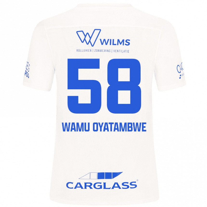 Enfant Football Maillot Matthias Wamu Oyatambwe #58 Blanc Tenues Extérieur 2024/25