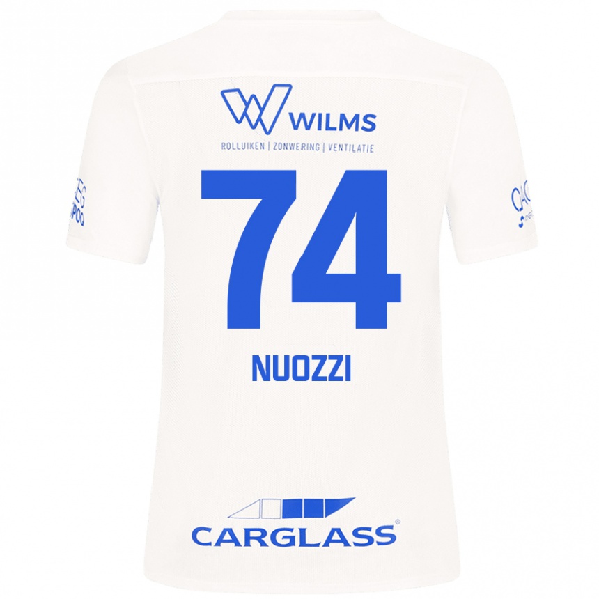 Enfant Football Maillot Cédric Nuozzi #74 Blanc Tenues Extérieur 2024/25