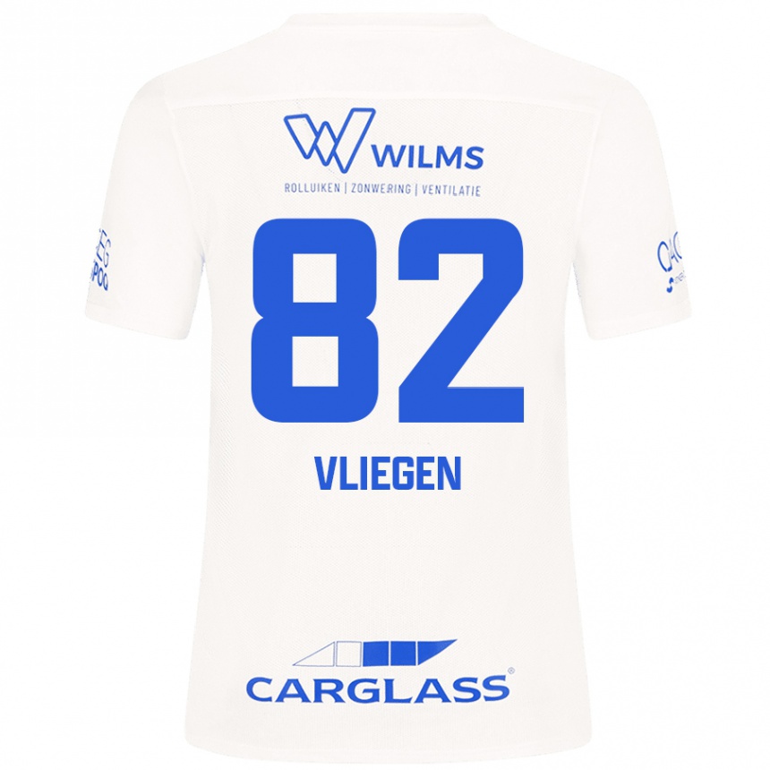 Enfant Football Maillot Olivier Vliegen #82 Blanc Tenues Extérieur 2024/25