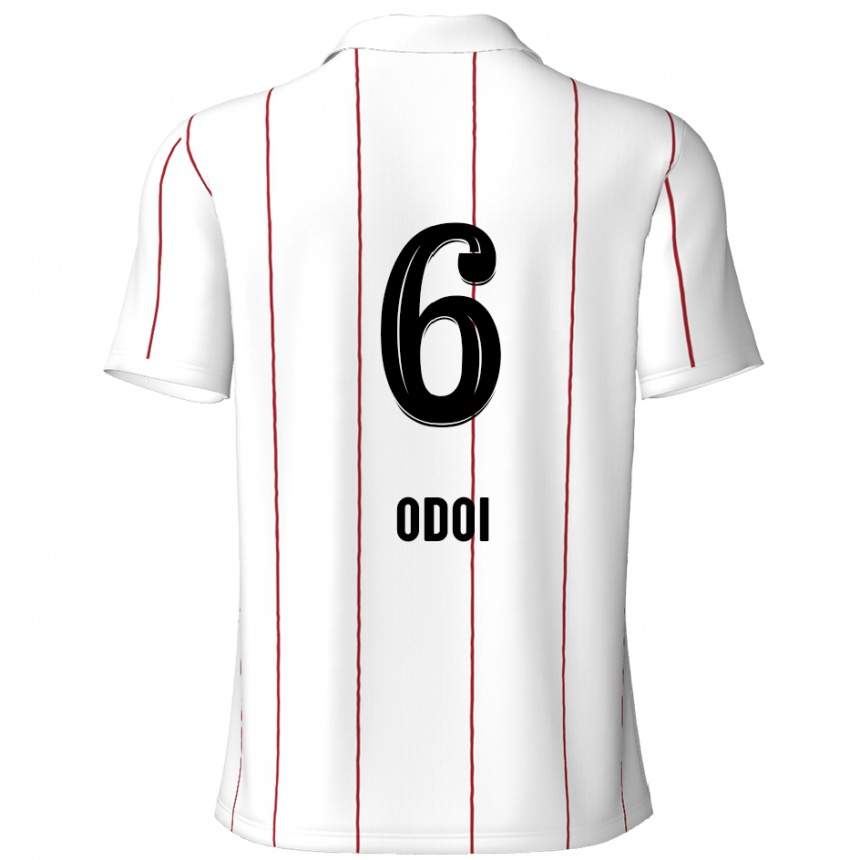 Enfant Football Maillot Denis Odoi #6 Blanc Noir Tenues Extérieur 2024/25