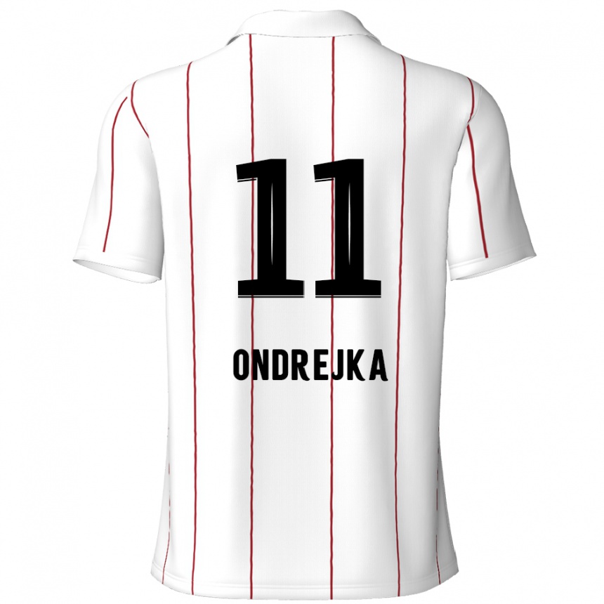 Enfant Football Maillot Jacob Ondrejka #11 Blanc Noir Tenues Extérieur 2024/25