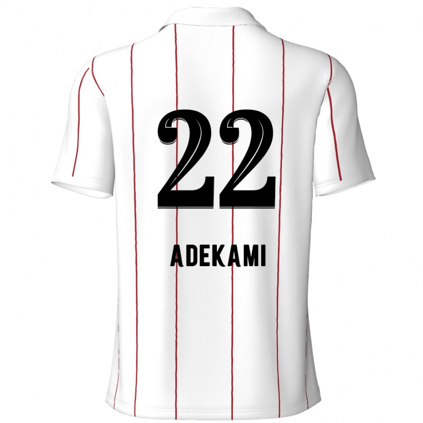 Enfant Football Maillot Farouck Adekami #22 Blanc Noir Tenues Extérieur 2024/25