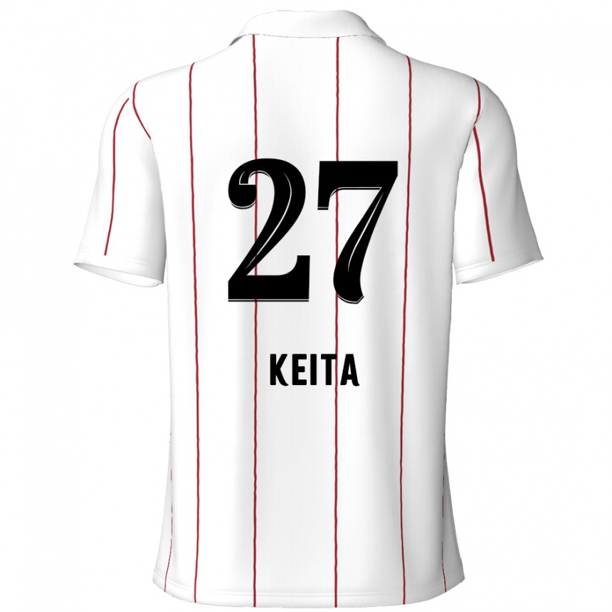 Enfant Football Maillot Mandela Keita #27 Blanc Noir Tenues Extérieur 2024/25