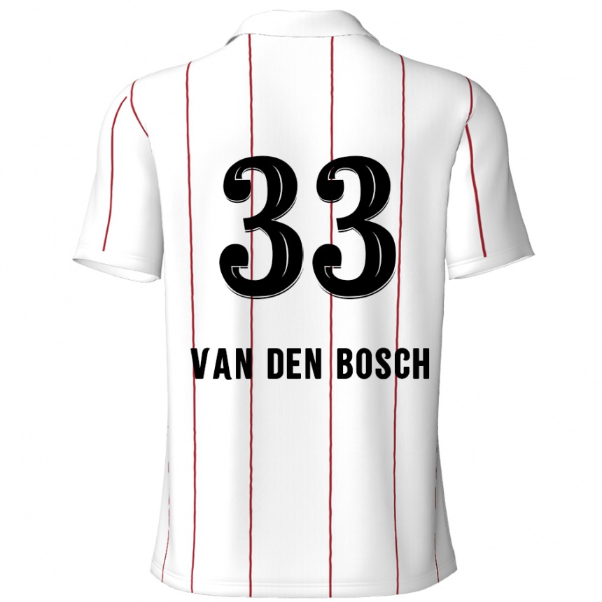 Enfant Football Maillot Zeno Van Den Bosch #33 Blanc Noir Tenues Extérieur 2024/25