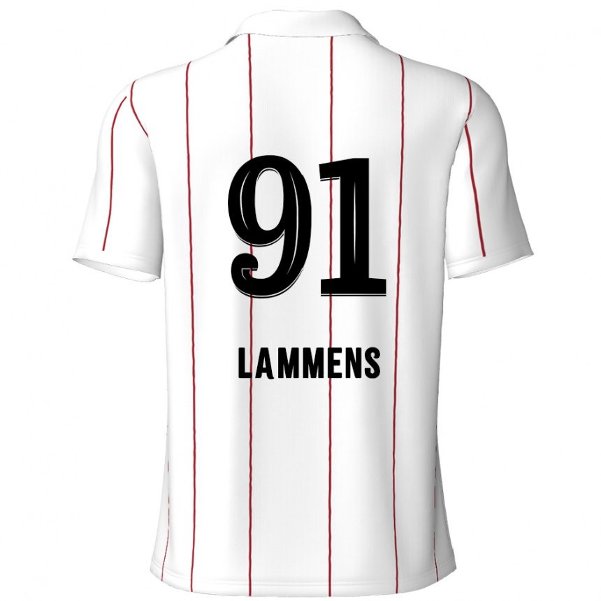 Enfant Football Maillot Senne Lammens #91 Blanc Noir Tenues Extérieur 2024/25