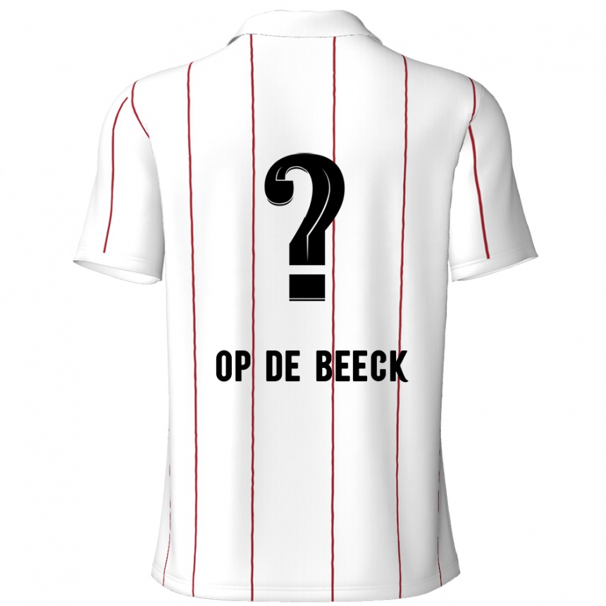 Enfant Football Maillot Gregg Op De Beeck #0 Blanc Noir Tenues Extérieur 2024/25