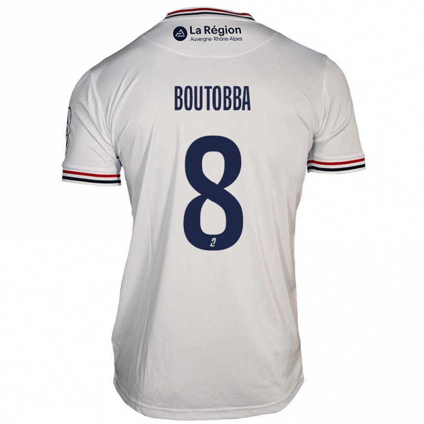 Enfant Football Maillot Bilal Boutobba #8 Blanc Tenues Extérieur 2024/25