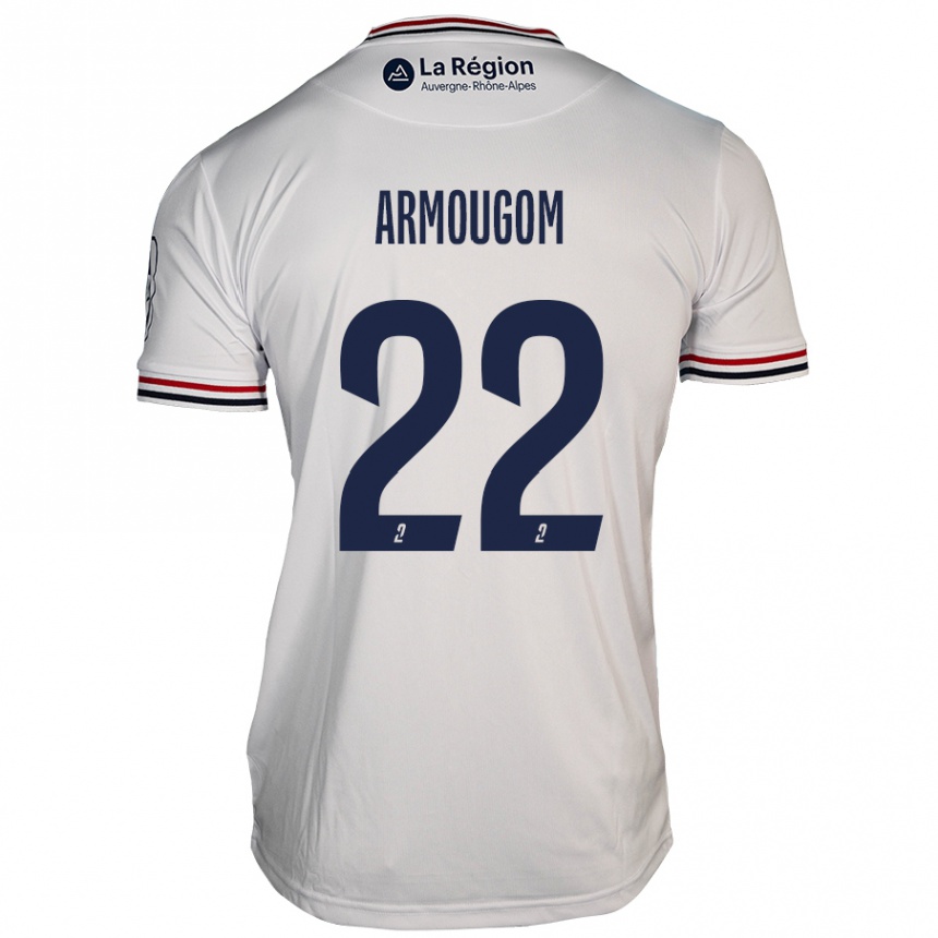 Enfant Football Maillot Yoël Armougom #22 Blanc Tenues Extérieur 2024/25