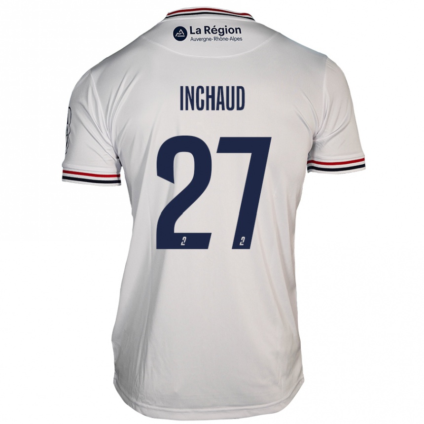 Enfant Football Maillot Marks Inchaud #27 Blanc Tenues Extérieur 2024/25